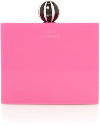 Lulu Guinness Chloe pink box clutch