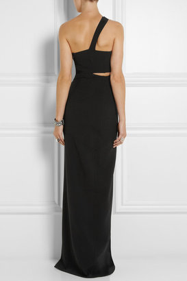 Michael Kors One-shoulder stretch-wool gown