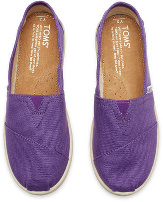 Toms Purple Canvas Youth Classics