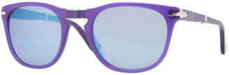 Persol Plastic Folding Sunglasses, Blue Curacao