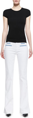 7 For All Mankind Tailored Flare Jeans, White