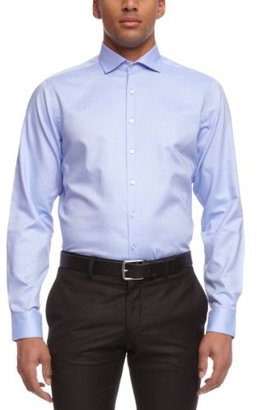 Simon Carter Men's Oxford Trim with Contrast Slim Fit Cutaway Long Sleeve Formal Shirt
