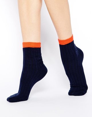ASOS Neon Tipped Ankle Socks