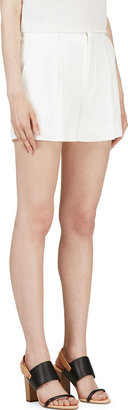 Chloé Ivory Pleated Shorts