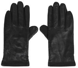Topshop Womens Ribbed Cuff Gloves - Black
