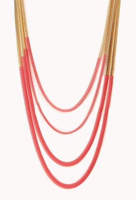 Forever 21 Neon Pop Layered Necklace