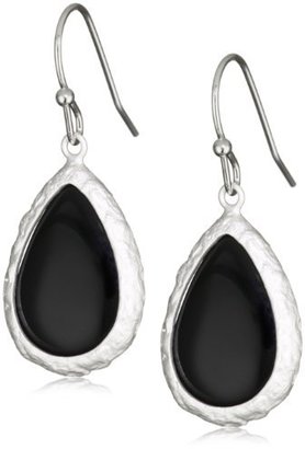 Andrew Hamilton Crawford Stone Silver and Black Earrings