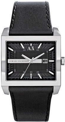 Armani Exchange Mens Black Strap Watch