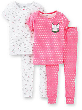 Carter's 4-pc. Zebra Pajama Set - Girls 2t-5t
