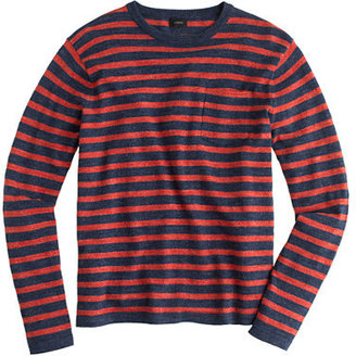 J.Crew Cotton beach sweater in heather pepper stripe