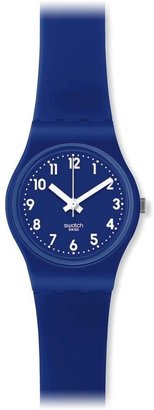 Swatch Women's Originals LN148 Blue Rubber Quartz Watch with Blue Dial