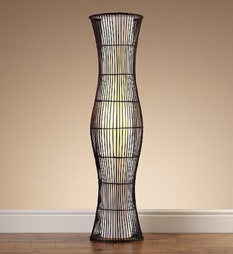 Marks and Spencer Rattan Ribbed Wave Floor Lamp