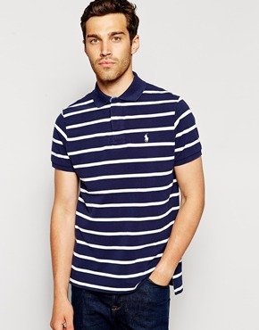 Polo Ralph Lauren Stripe Polo Shirt - New navy