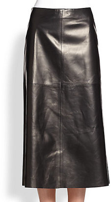Valentino Paneled Leather Skirt