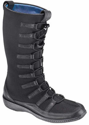 Aetrex Women's Berries Bungie Boots - Blackberry Stretch Fabric/Leather Boots