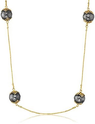 Gurhan Lace" 24K Gold with Silver stations Necklace