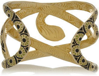Isharya Gold-plated enamel serpent cuff