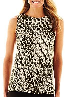JCPenney Nine & Co 9 & Co. Sleeveless Print Top