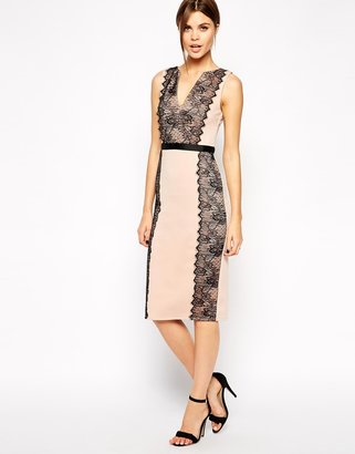 ASOS Lace Panelled Bodycon Dress