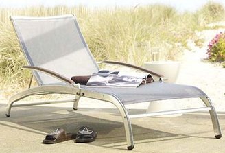 Design Within Reach Lucca ""3 Series"" Chaise With Teak Arms"