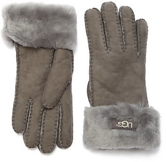 UGG Shearling Turn-Cuff Gloves