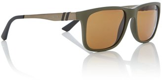 Polo Ralph Lauren Men`s brown rectangular sunglasses