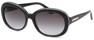 Juicy Couture Women's Oval Black patterned Sunglasses
