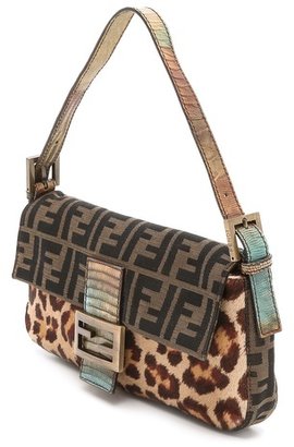 Zucca What Goes Around Comes Around Fendi Haircalf Baguette Bag