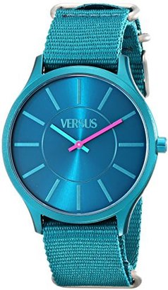 Versus By Versace Women's SO6010013 Less Teal Stainless Steel Watch with Canvas Band