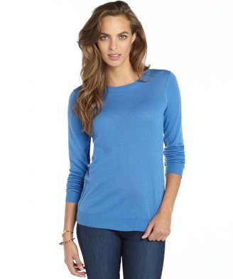 QUINN light blue cashmere knit 'Sadie' crewneck sweater