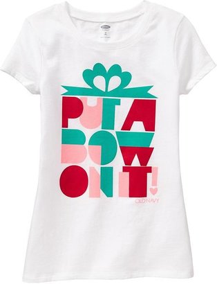 Old Navy Girls Holiday Graphic Tees