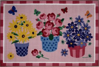Olive Kids Fun Rugs Rug (Blossoms & Butterflies)