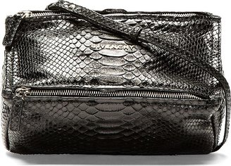 Givenchy Black Python Pandora Sugar Mini Shoulder Bag