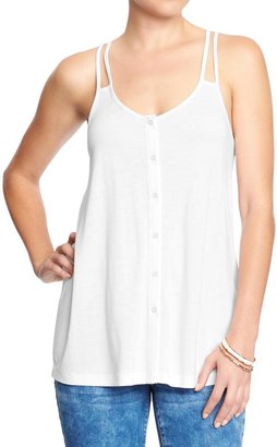 Old Navy Women's Cut-Out Strap Button-Front Tanks