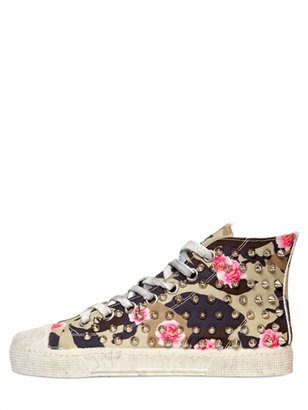 Gienchi 20mm Studded Canvas High Top Sneakers