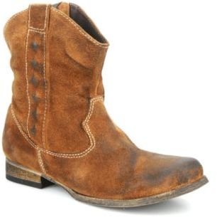 Timeless Women's Far West Rounded Toe Ankle Boots In Brown - Size 4