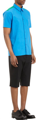 Raf Simons Short-Sleeve Two-Tone Shirt