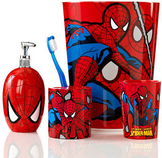 Spiderman Marvel Bath Accessories, Sense Soap and Lotion Dispenser