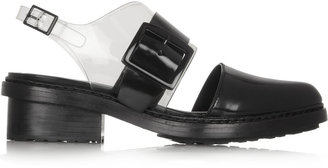 3.1 Phillip Lim Cristobal patent-leather and PVC slingback flats