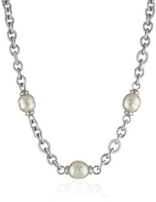 Majorica 14 and 16mm Multi-Baroque Pearls on Metal Chain Necklace
