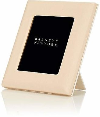Barneys New York Pebbled Leather 4" x 4" Picture Frame - Cream