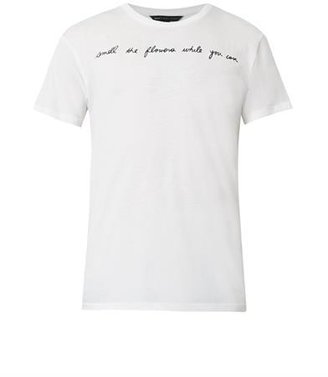 Marc by Marc Jacobs Slogan-embroidered cotton T-shirt