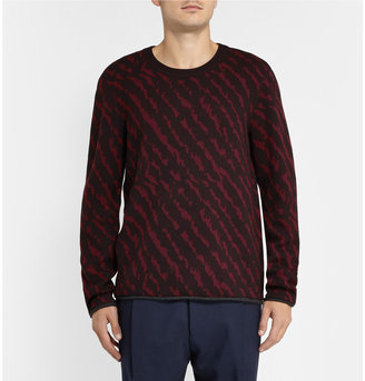 Lanvin Animal-Intarsia Wool Jacquard Sweater