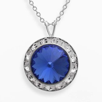 Swarovski Illuminaire Silver-Plated Crystal Halo Pendant - Made with Crystals