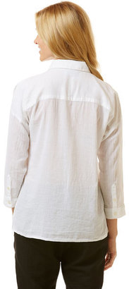 C&C California Solid 3⁄4 sleeve voile shirt