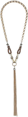 Topshop Snake Loop Chain Tassel Necklace