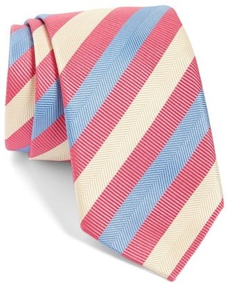 David Donahue Woven Silk & Cotton Tie