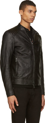 Belstaff Black Creased Leather K-Racer Jacket