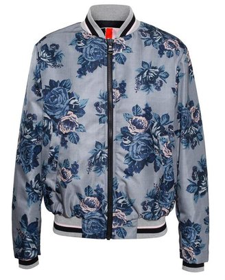 MSGM Floral-Print Bomber Jacket