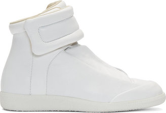 Maison Margiela Off-White Leather Future High-Top Sneakers